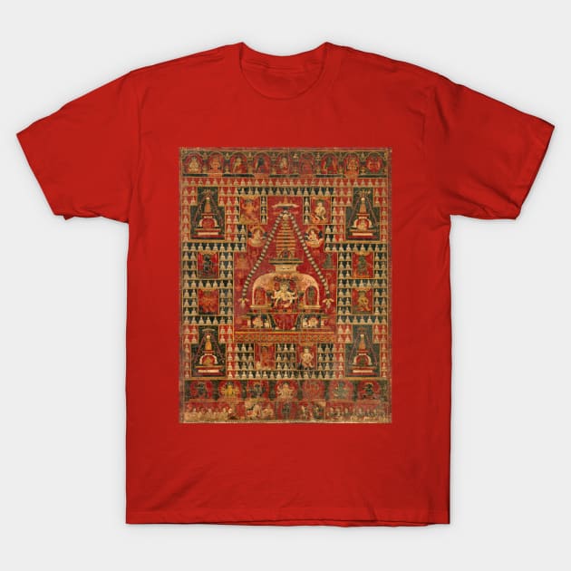 Ushnishavijaya Enthroned in the Womb of a Stupa T-Shirt by AlexMir